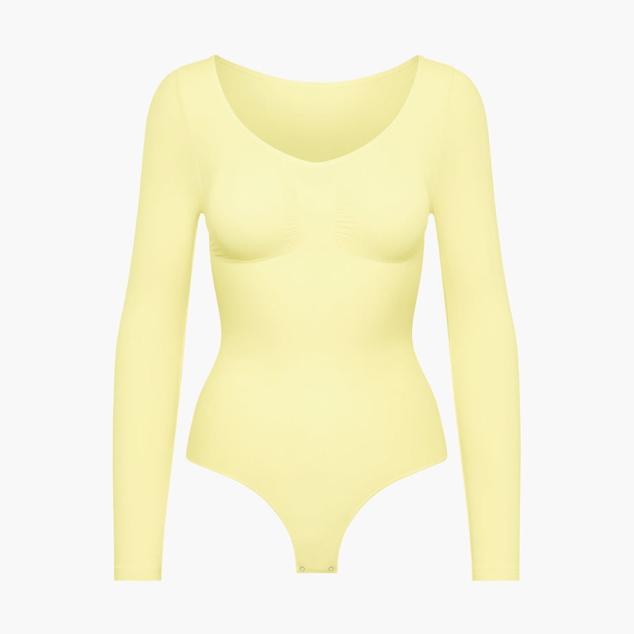 Bodysuit Sculpting Shapewear Longsleeve mit String