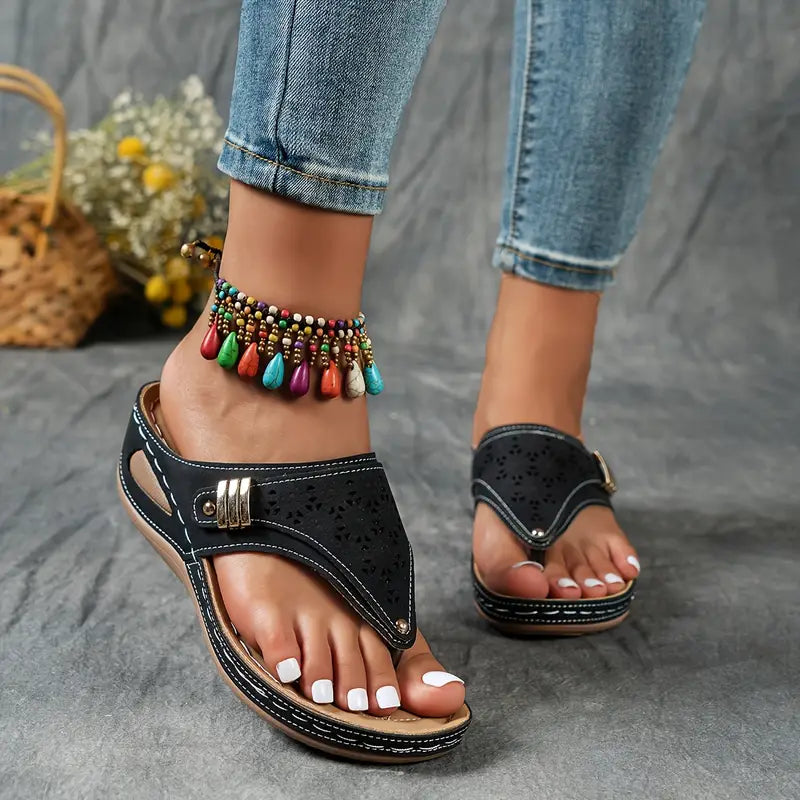 OrthoSole Unterstützender Klassiker Sandalen – Orthopädische Unterstützung und Entlastung, Komfort