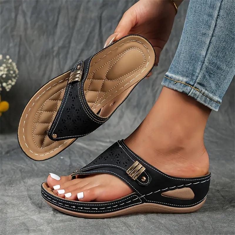 OrthoSole Unterstützender Klassiker Sandalen – Orthopädische Unterstützung und Entlastung, Komfort