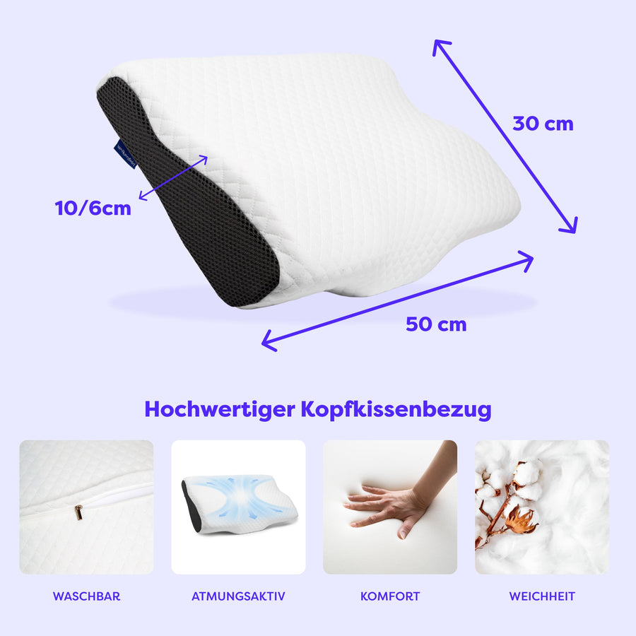 Nackenkissen Seitenschläferkissen Bauchschläferkissen 'Arnold'