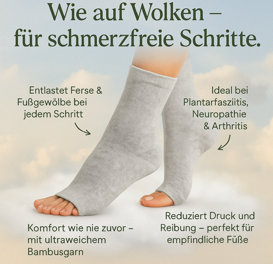 BambooFit Kompressionsstrümpfe – Natürliche Linderung bei schmerzenden Füßen, hochwertige Bambusfasern