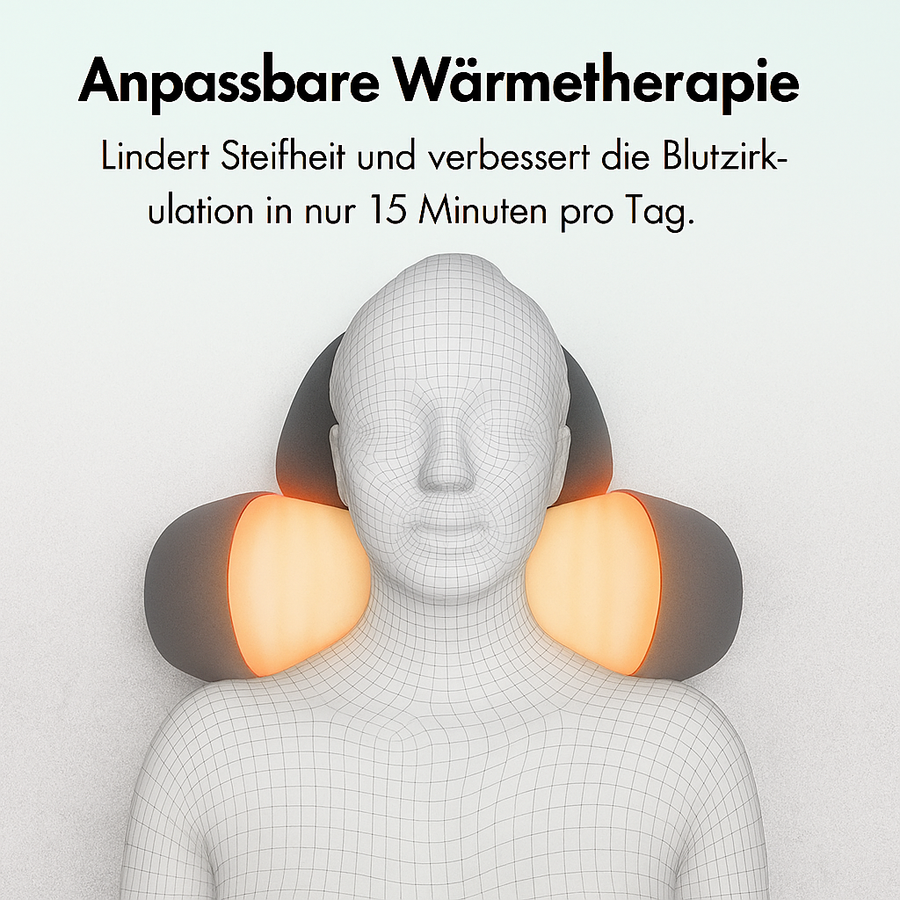 NeckRelief – 3-in-1 Massage, Komfort und Unterstützung für Nacken und oberen Rücken