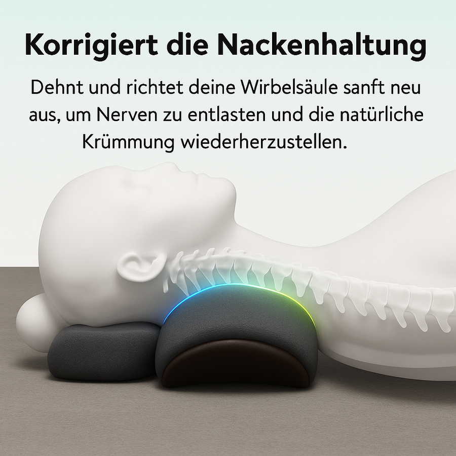 NeckRelief – 3-in-1 Massage, Komfort und Unterstützung für Nacken und oberen Rücken